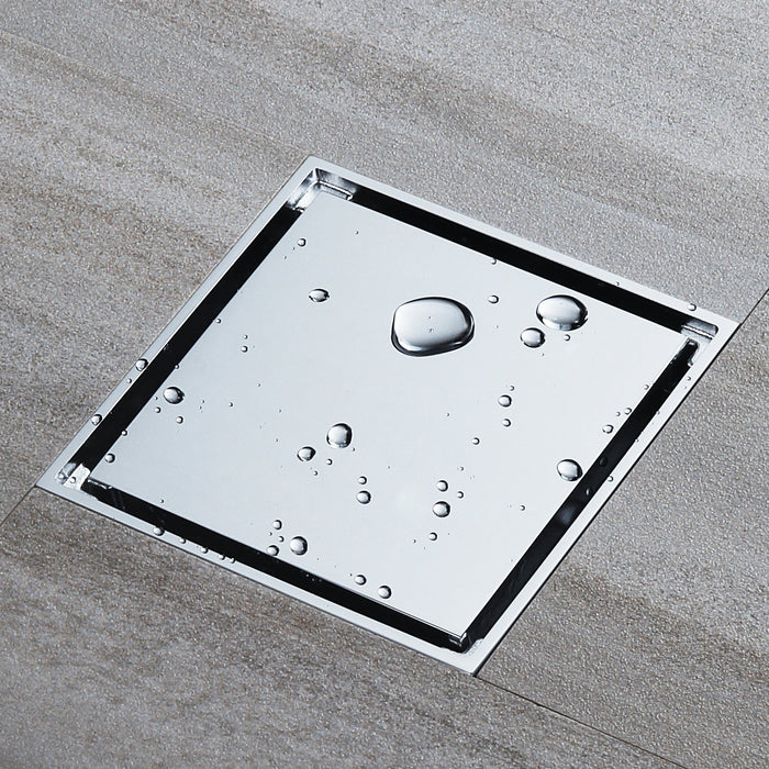 wonderland shower inc Chrome brass floor drain 4x4inch Shower Accessory