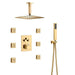 Cascada Showers 12" Cascada Annecy Shower System - Polished Gold - Main Product Image