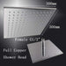 Cascada Showers 12" Square Rainfall LED Shower Head - Detail View 2