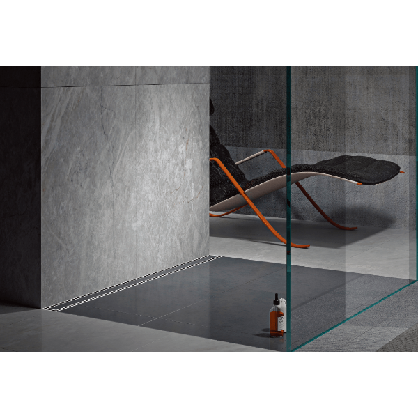 Cascada Showers 12", Linear Drain System for Floor, Stainless Steel 304,  1073 - Detail View 2