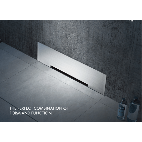 Cascada Showers 12", Linear Drain System for Floor, Stainless Steel 304,  1073 - Detail View 3
