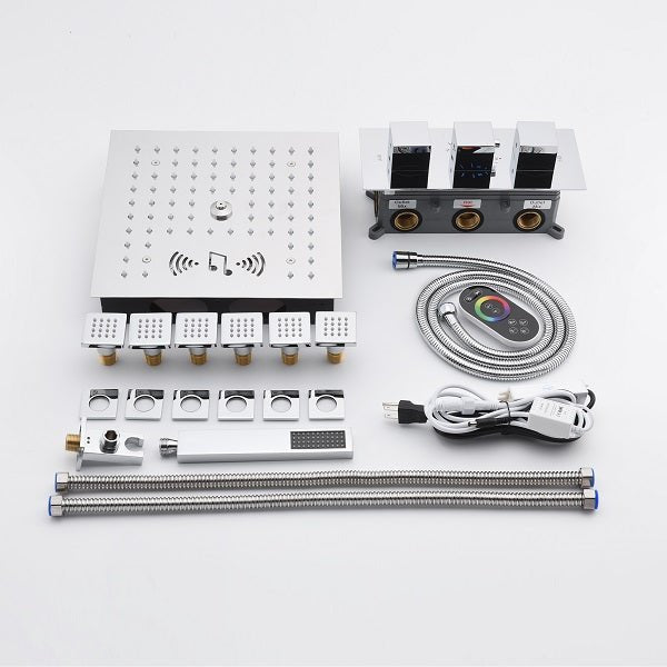 Cascada Showers 12” Music LED shower system with built-in Bluetooth Speaker - Detail View 3