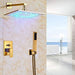 Cascada Showers 12" Rainfall LED Shower Set Double-Function Valve - Alternate View