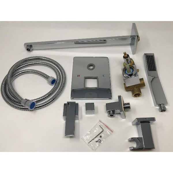 Cascada Showers 12" Rainfall LED Shower Set Double-Function Valve - Product Image 6