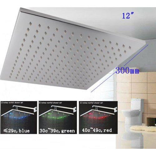 Cascada Showers 12” Rainfall Shower Set Head, Wall Mount Shower Arm - Brass Shower Head - Product Image 5