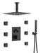 Cascada Annecy 12" Square Rainfall Shower System – Matt Black