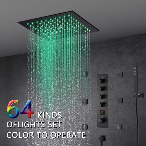 12" Siena Digital LED Bluetooth Shower System By Cascada Showers - Detail View 2