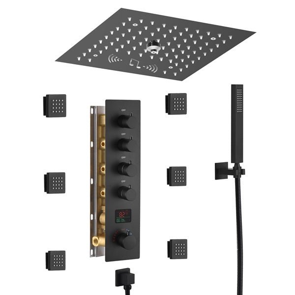 12" Siena Digital LED Bluetooth Shower System By Cascada Showers - Product Image 6