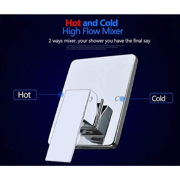 Cascada Showers 12" Square LED Wall Mounted Shower Set - Product Image 7
