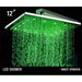Cascada Showers 12" Square Rainfall LED Shower Head - Detail View 3