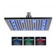 Cascada Showers 12" Square Rainfall LED Shower Head Stainless Steel with Chrome Finish - Detail View 3