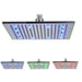 Cascada Showers 12" Square Rainfall LED Shower Head Stainless Steel with Chrome Finish - Detail View 2