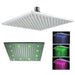 Cascada Showers 12" Square Rainfall LED Shower Head Stainless Steel with Chrome Finish - Main Product Image