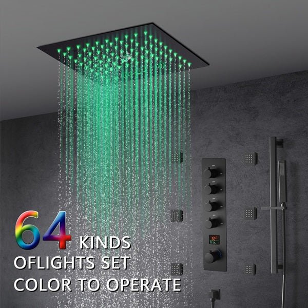 12" Turin Digital LED Bluetooth Shower System By Cascada Showers - Product Image 8