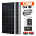 Green Vista Living Rich Solar 6 Panel Complete Solar Kit - 1200 Watt 24V - Side View