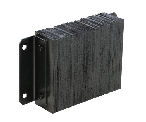 Vestil 1218-4.5 Laminated Rubber Dock Bumper 12 in. x 14 in. x 4-1/2 in. Bumper Size Black