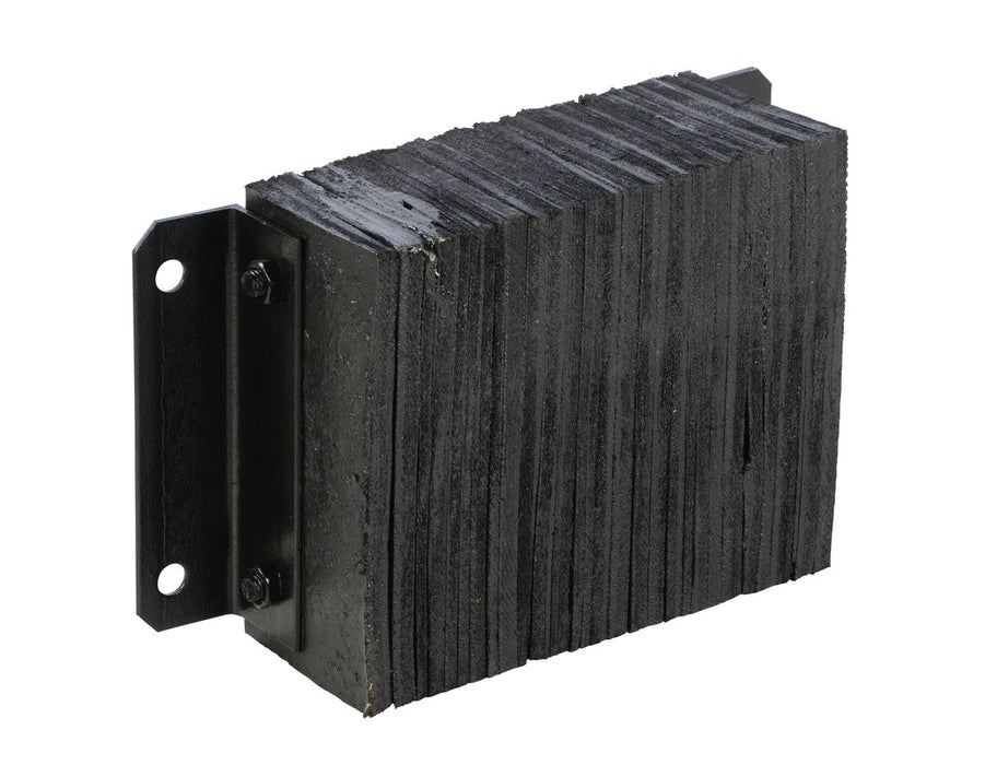 Vestil 1218-6 Laminated Rubber Dock Bumper 12 in. x 14-1/2 in. x 6 in. Bumper Size Black