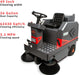 SANITMAX 49" Ride-on Industrial Floor Sweeper SM1250+,  69000 Sqft/h, 3.5 hr Fast Charging Lithium Battery - Alternate View