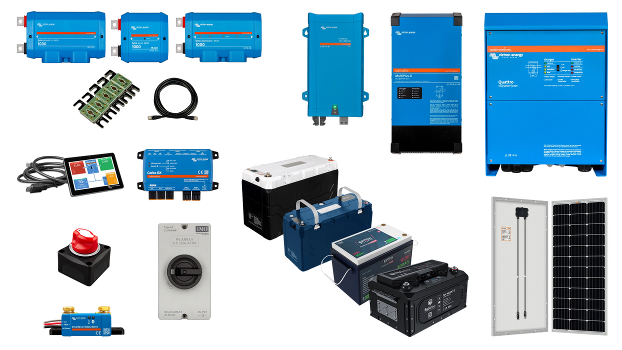 Victron 12V Mobile and RV Power System Kit, Complete with Inverter, Battery, Monitoring, and Solar Options - Urban Supply Inc