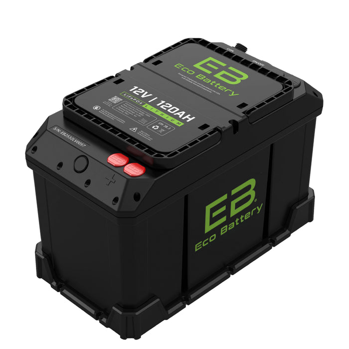 Eco Battery 12V 120Ah RV & Marine LiFePO4 Battery – view 2