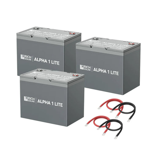 Green Vista Living Rich Solar - 300Ah 12V LiFePO4 Off-Grid Battery Kit | 3.8kWh Deep Cycle Lithium Battery... Power Station