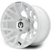 MODZ Matrix 12x7 Glossy White Wheel & Gladiator A/P Tire golf cart wheel and tire – view 3
