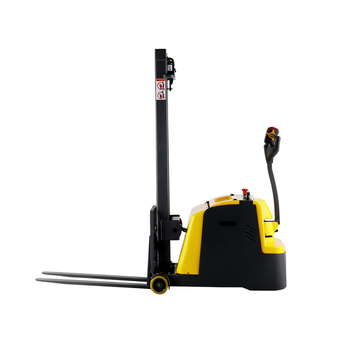 Xilin CPD05W-118 counterbalanced stacker side angle view