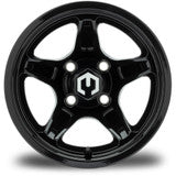 MODZ Drift 12x7 Glossy Black & X Comp A/T Tire Combo golf cart wheel and tire – view 3