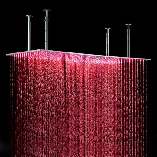 Cascada Showers 12"x24" Rainfall LED Shower Set Double-Function Valve - Alternate View
