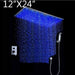 Cascada Showers 12"x24" Rainfall LED Shower Set Double-Function Valve - Main Product Image