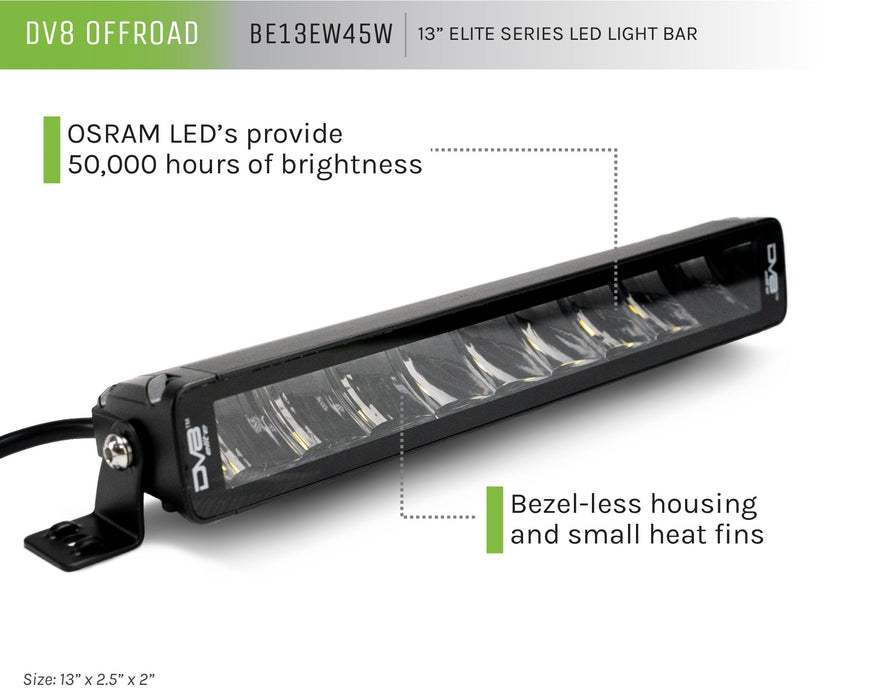 DV8 Offroad 13-Inch Elite Series LED Light Bar Single Row – image 11 of 12