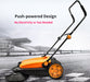 SANITMAX SM650 27.5" Manual Push Powered Floor Sweeper, Triple Brushes, Indoor and Outdoor - Close-Up
