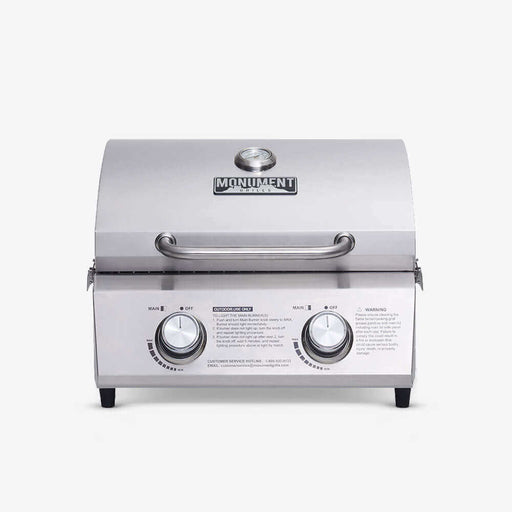 Monument Grills 13742 | Stainless Tabletop Propane Gas Grill - Main Product Image