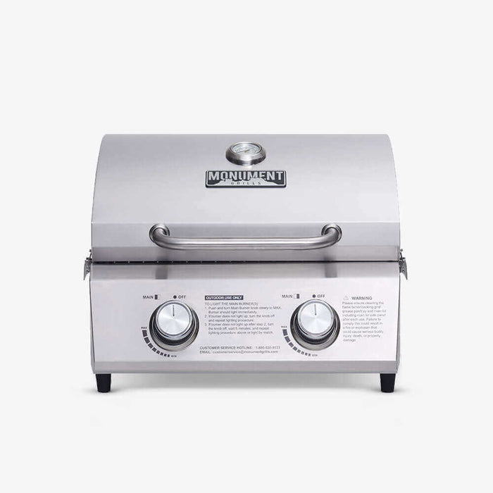 Monument Grills 13742 | Stainless Tabletop Propane Gas Grill - Main Product Image