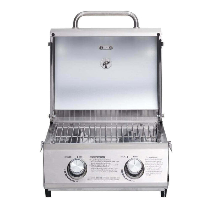 Monument Grills 13742 | Stainless Tabletop Propane Gas Grill - Detail View 3