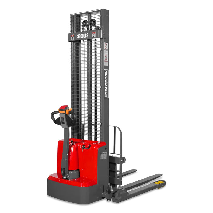 3300lbs Electric Straddle Stacker,  138" Lift,  Adjustable Legs & Fork — view 25