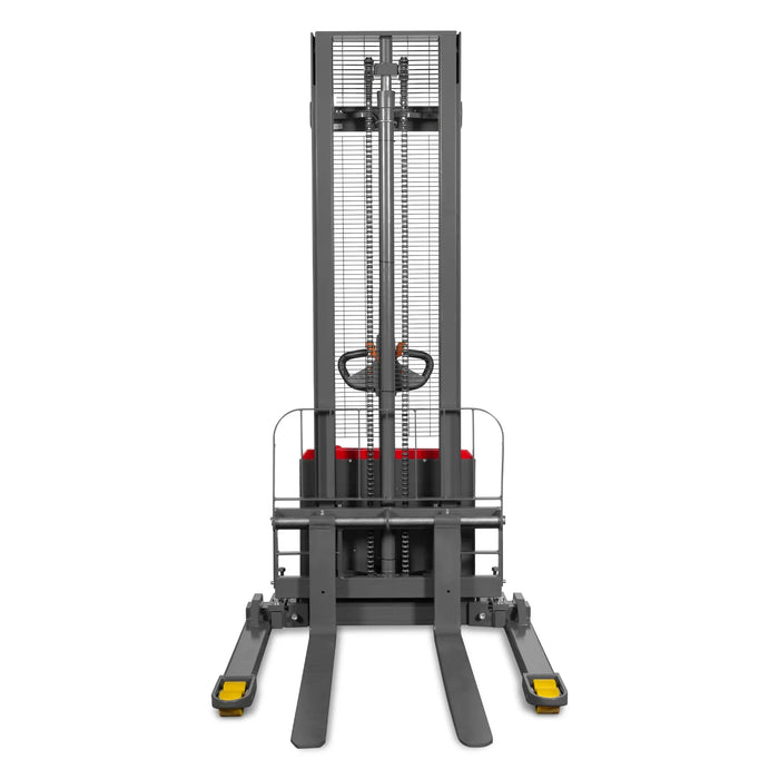 3300lbs Electric Straddle Stacker,  138" Lift,  Adjustable Legs & Fork — view 28