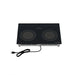 Rear angled view of the Empava EMPV-13EC09 induction cooktop showing the vent slots and power cord
