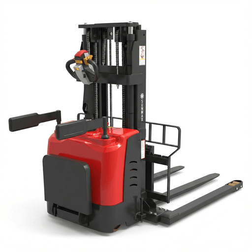 SUNMAX PS3300FEAS-3M — PS3300FEAS-3M Full-Electric Straddle Pallet Stacker — 3,300 lb Capacity, 118" Li