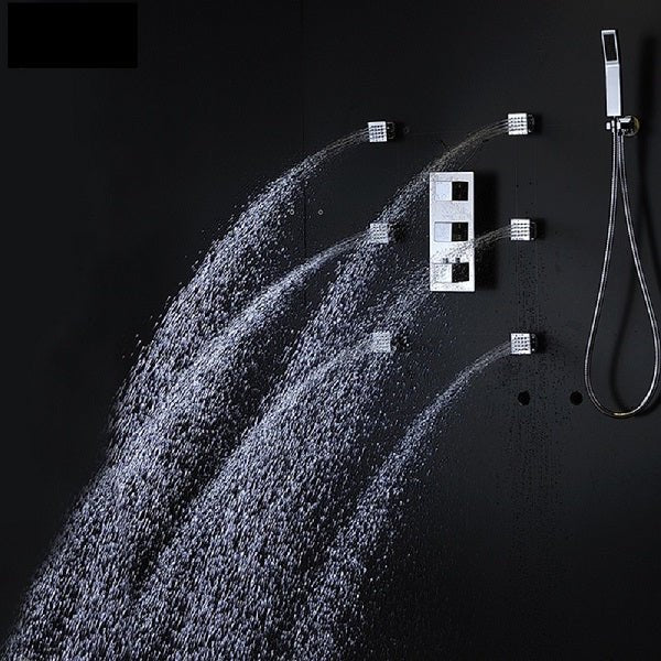 Cascada Showers 14"x20" Recessed Multicolor LED Shower System with Color Changing Remote Controller - Detail View 2