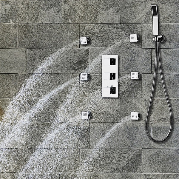 Cascada Showers 14"x20" Recessed Multicolor LED Shower System with Color Changing Remote Controller - Product Image 13