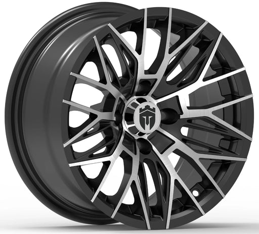 Empire Diablo D3B 14x7 Wheel with X Comp Golf A/T Tire golf cart wheel and tire – view 2
