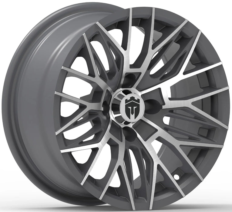 Empire Diablo DGRY 14x7 Wheel with X Comp H/T Tire golf cart wheel and tire – view 2