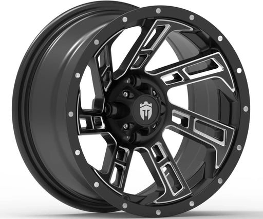 Empire Hook HK2 14x7 Wheel with X Comp Golf A/T Tire golf cart wheel and tire – view 2