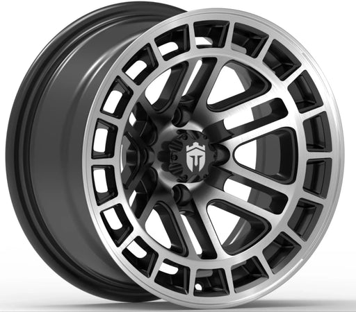 Empire Quest Q1 14x7 Wheel with X Comp Golf X/T Tire golf cart wheel and tire – view 2