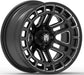 Empire Quest Q2 14x7 Gloss Black & Milled Edges Golf Cart Wheel