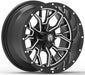 Empire Outlaw O2 14x8 Gloss Black & Milled Edges Golf Cart Wheel