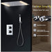 Cascada Showers 14"x20" Recessed Rainfall Shower Set - Detail View 2