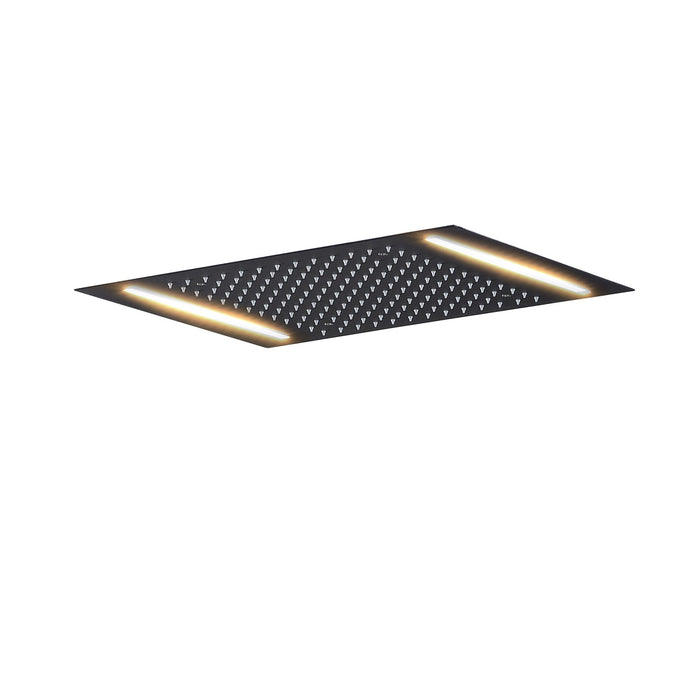Cascada Luxurious 14"x20" Ceiling Mounted Rectangle LED Rainfall Shower Head - View 9
