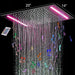Cascada Luxurious 14"x20" Ceiling Mounted Rectangle LED Rainfall Shower Head - Side View